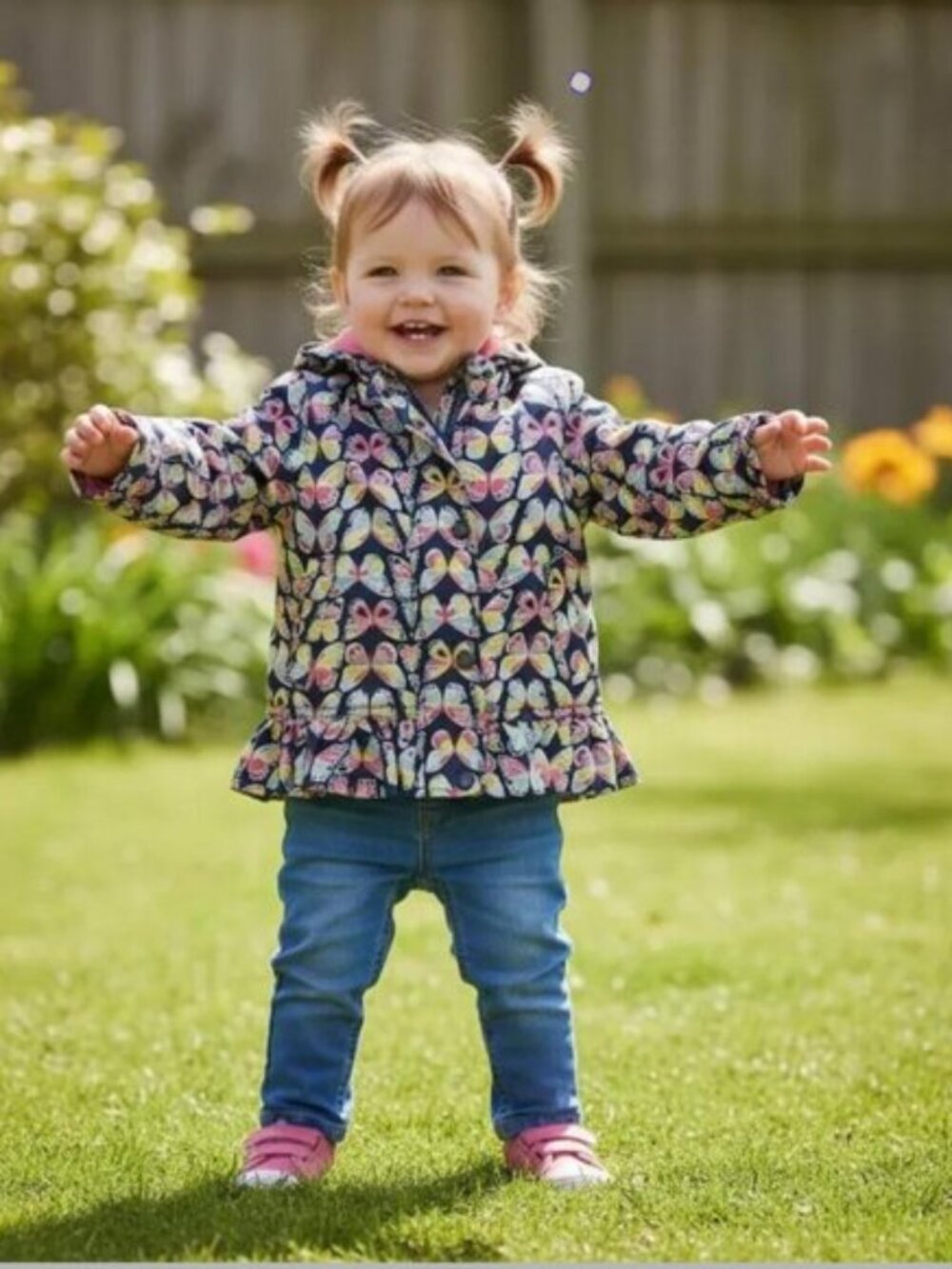 Carter's Butterfly Hooded Fleece Lined Peplum Jacket size 2T